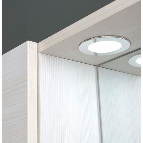 Contenedor de Espejo de Diseño Moderno con Luz LED de 3 Puertas