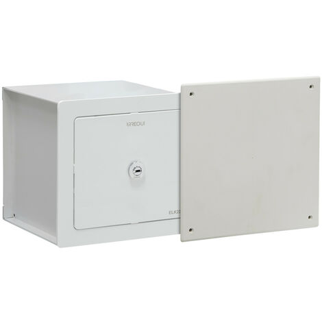 Arregui – Coffre-fort mural secret à encastrer – Acier 5mm – Serrure à clé – Dimensions 20x20x21 cm – Cachette discrète pour objets de valeur