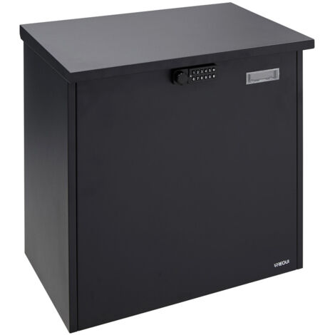 ARREGUI Bigpack Base Electrónico EP2104E Buzón Individual de Paquetería con Apertura Electrónica, Buzón de Acero Paquetes Grandes (47x46x24 cm), Negro (1/5)