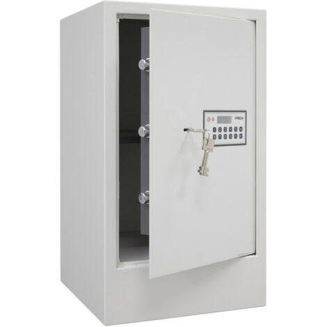Arregui – Coffre-fort à code et clé – Double sécurité avec serrure électronique – Dimensions 62x35x36 cm – Poids 25 kg pour usage domestique et professionnel