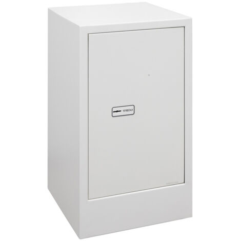 Arregui – Coffre-fort à clé 590390 – Acier laqué blanc – 62x35x36 cm – 71L – 3 pênes en acier nickelé – Fixation recommandée