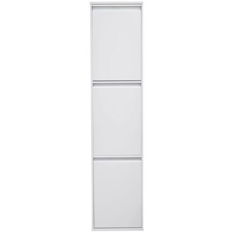 Poubelle Tri Sélectif Arregui Basic 3 Bacs - 3x17L - Blanc - Acier