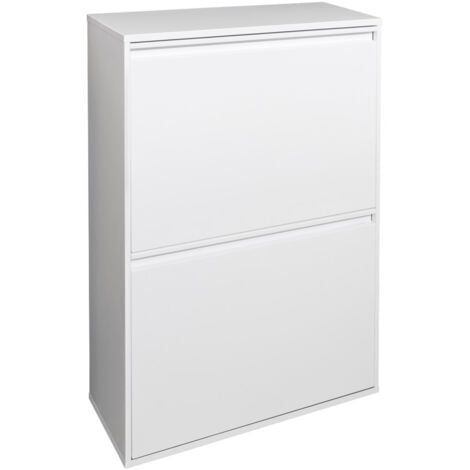 ARREGUI Basic Poubelle de recyclage en acier, poubelle de tri sélectif, 4 seaux, 4 x 17L (68L), Blanc CR601-B