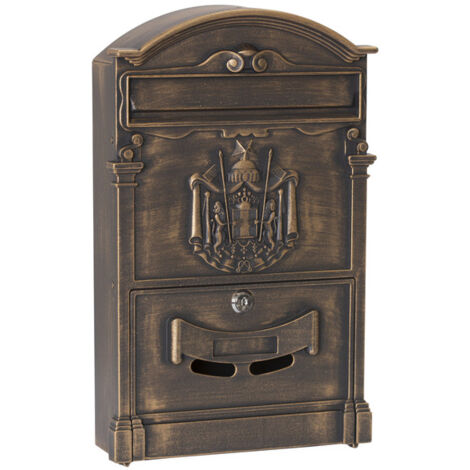 ARREGUI Residencia D-2151/B boîte aux lettres murale de style retro classique en aluminium, taille M (A4), bronze