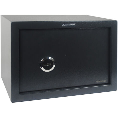 ARREGUI Class T25K Coffre-fort en acier avec serrure à clé, coffre-fort de sécurité pour la maison, facile d'utilisation et simple d'installation, 25 x 35 x 25 cm, 17 L (1/3)