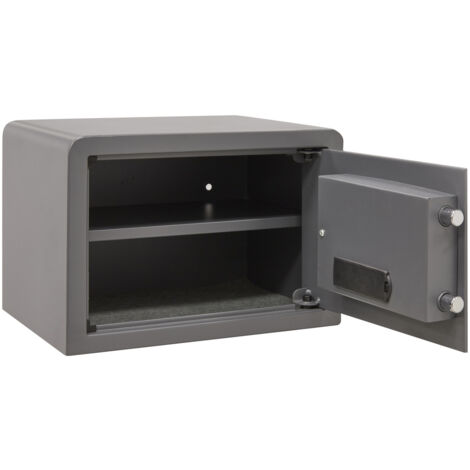 Coffre-Fort ARREGUI 19010-S2 – 15L Acier 4mm Porte, Double Sécurité Code + Clé, Ouverture D'Urgence, Fixation Sol/Mur