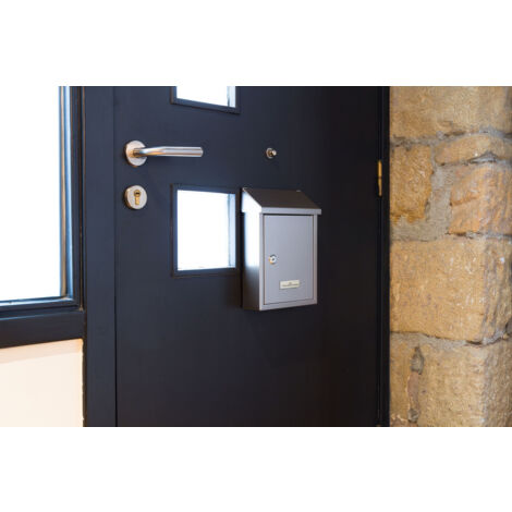 ARREGUI Smart E5727 Boîte aux Lettres Individuelle en Acier Inoxydable, Taille S (Courrier format A5), Petite Boîte aux Lettres, Avec Fente Arrière, Facile à Installer, Anticorrosion, Inox