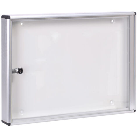 Vitrine Affichage Aluminium Avec Serrure - 4 Formats A4, Magnétique Et Sécurisé