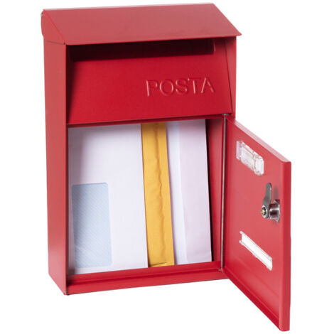 ARREGUI Up D-2006/R Boîte aux Lettres Individuelle en Acier, Taille S (Courrier format A5), Petite Boîte aux Lettres Murale, Fenêtres Transparentes, Facile à Installer, Rouge