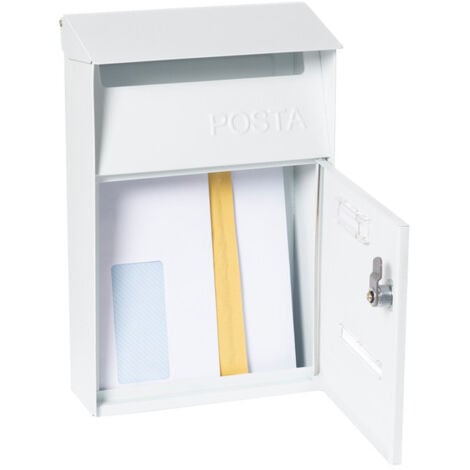 ARREGUI Up D-2006/W Boîte aux Lettres Individuelle en Acier, Taille S (Courrier format A5), Petite Boîte aux Lettres Murale, Fenêtres Transparentes, Facile à Installer, Blanc