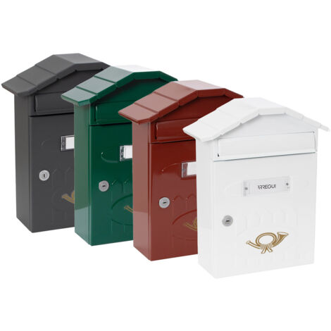 ARREGUI Villa E5001 Boîte aux Lettres Individuelle en Acier, Taille M (Courrier Format A4, Magazine), Boîte aux Lettres Murale de grosse épaisseur, Anti-pluie, Facile à Installer, Blanc