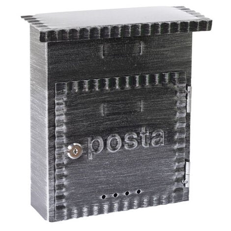 ARREGUI Rustica D-2201 Boîte aux Lettres Individuelle en Métal de Style Vintage, Taille S (Courrier format A5), Petite Boîte aux Lettres Murale, Décoratif, Facile à Installer, Noir