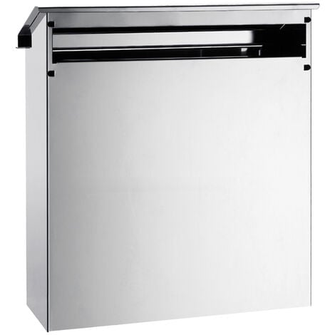 ARREGUI V4097 Boîte aux lettres en acier inoxydable pour porte, mur et portail, Boîte aux lettres intérieure avec fente de 23 x 4 cm, Taille S (Courrier A5), Anticorrosion, Installation facile, Inox