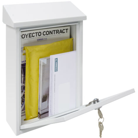 ARREGUI Premium E5601-BIR Boîte aux Lettres Individuelle en Acier avec sérigraphie « Birds », Taille M (Courrier Format A4, Magazine), Boîte aux Lettres Murale, Anti-pluie, Facile à Installer, Blanc
