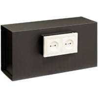 ARREGUI Socket Coffre-fort invisible à emmurer, à cacher derrière prises de courant, 2 prises - 20 x 40 x 13 cm (ref 23000W-S1)
