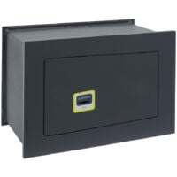 ARREGUI Ideal 10 281320 Coffre-fort à emmurer, haute sécurité 10mm, ouverture à clé, petit 23 x 35 x 20 cm, 10 L Gris foncé