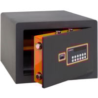 ARREGUI Plus C Coffre-fort à code et a clé en acier, Coffre-fort double sécurité electronique à code et serrure certifiée à clé, Armoire forte M : 27 x 38,5 x 30 cm, 23L (180040)