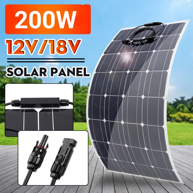 Kit solar 12v Panel Solar Flexible 150W Inversor 2000w con Cargador 35A