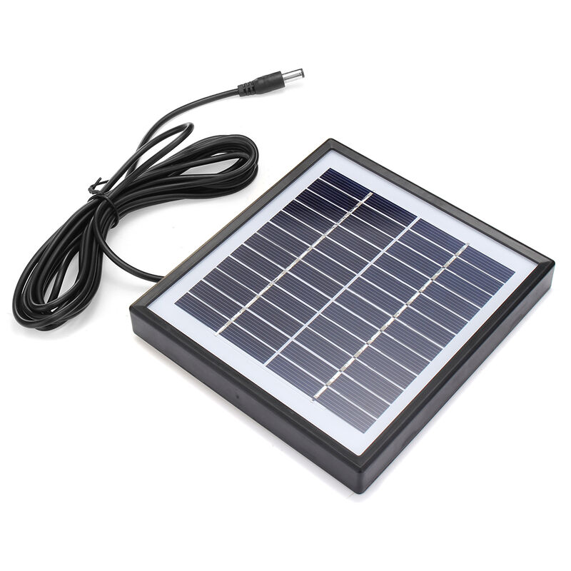 Panel solar, 5W 12V Módulo solar portátil de alta eficiencia Panel de  energía solar policristalino con interfaz de CC, panel de cargador solar de