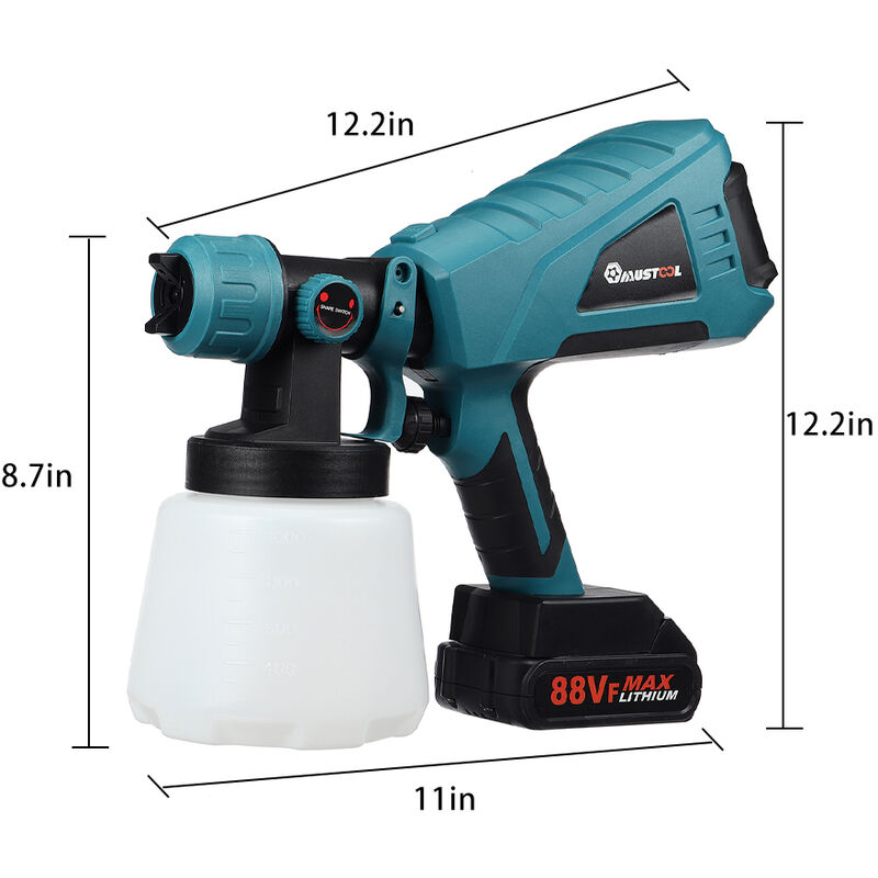 Pulverizador de Pintura sin Aire Alta Presión Pintura de Pared 1500W 2.5 L  / MIN