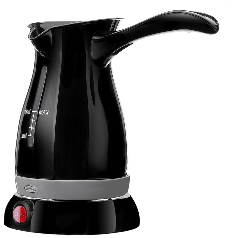 Cafetera eléctrica de 250 ml Moka Pot Máquina de café expreso Percolador Negro