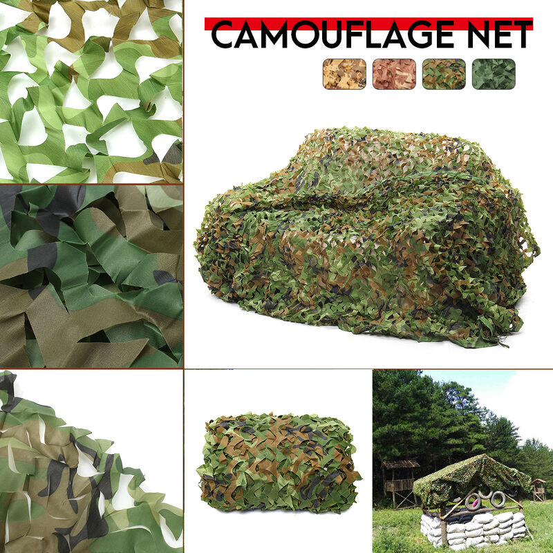 150D 120g 3 * 6 m poliéster Oxford tela PET fibra camuflaje camuflaje red caza parasol coche cubierta selva