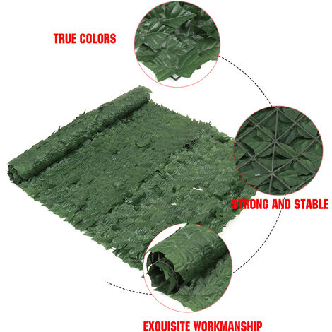 ACXIN Estera De Protección Visual De PVC, Doble Refuerzo, Protección Visual, Resistente A La Intemperie, Revestimiento De Balcón, Protección Contra El Viento, Verde, 120 X 1000 Cm