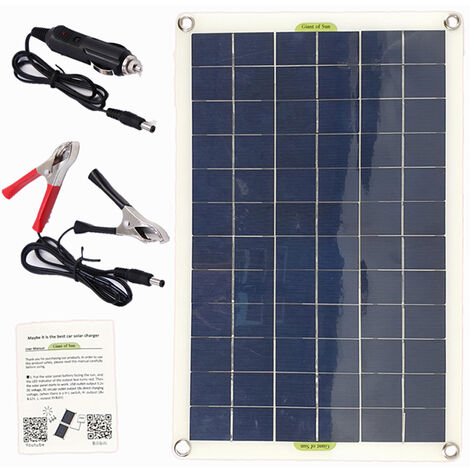 100W Panel Solar Policristalino con Accesorios para Cargar de Emergencia al Aire Libre ( Sin Controlador )