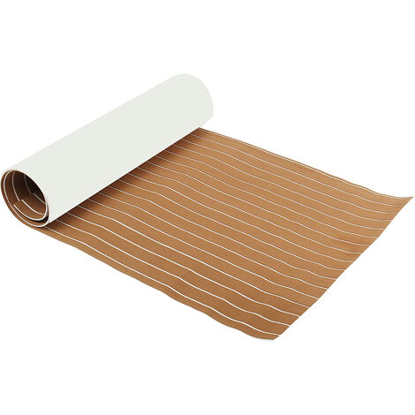 MECO 240x90cm suelo autoadhesivo teca EVA espuma barco yate alfombra cubierta Mat (1/5)