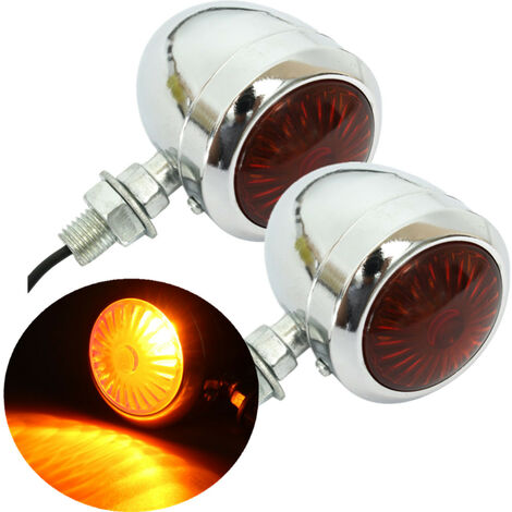 2 uds luces indicadoras de señal bombilla de señal de giro para Harley Davidson Cafe Racer (1/4)