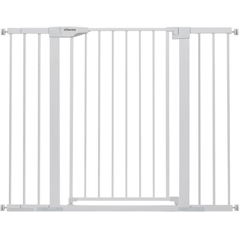 Barrera para mascotas fácil de instalar y con cerradura, puerta para  escaleras, 80 cm x 100 cm (hy)