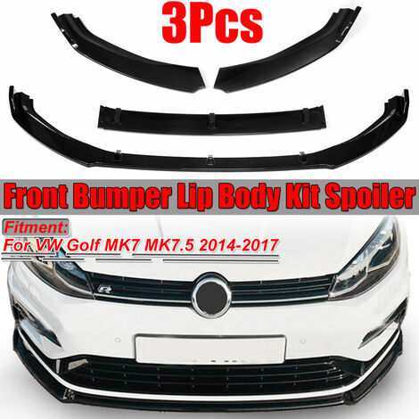 3 uds coche frente labio barbilla parachoques Spoiler divisores cuerpo desmontable Kit para VW Golf MK7 MK7.5 2014 2015 2016 2017 (3 colores)