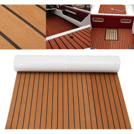 Hoja de teca sintética de espuma EVA de 1200x2400mm y 5mm de espesor alfombrilla de suelo de teca sintética para yates y barcos