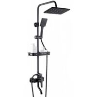 74x33x14.5cm Columna de Grifería de Ducha de Acero Inoxidable con Bandeja ABS Altura y Ángulo Ajustables Banera Monomando Estilo Moderno