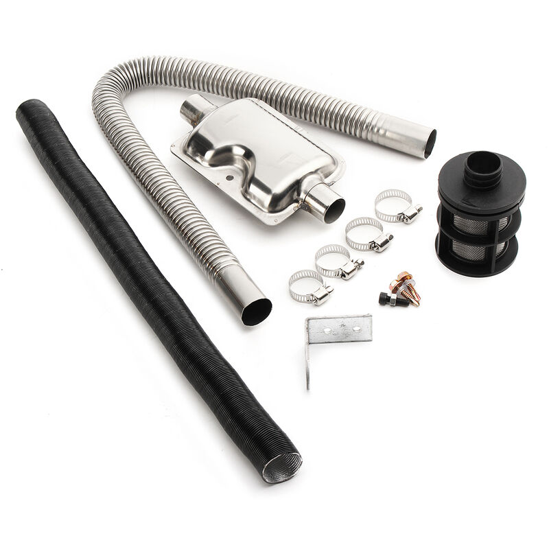 24mm Exhaust Silencer & 25mm Air Filter Accessory & 2 Pipe For Air Diesel  Heater Sasicare