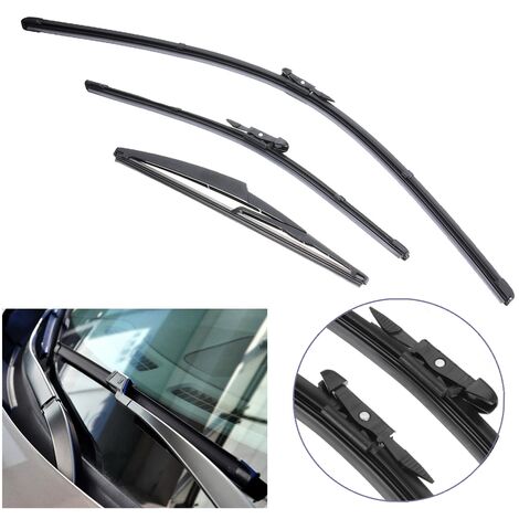 Front & Rear Wiper Blades Set for Vauxhall Corsa 'D' September 2006 onwards models (1/2)
