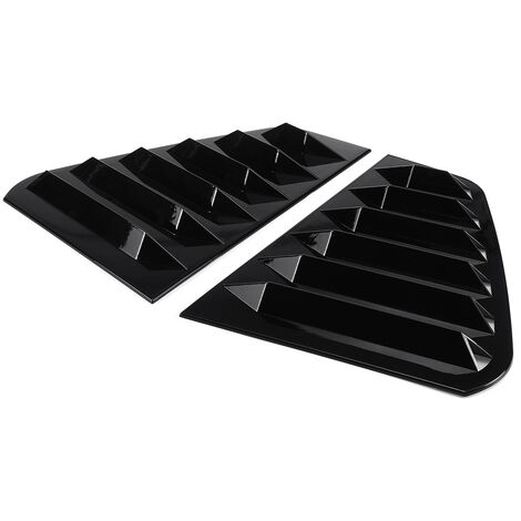 2PCS Gloss Black Side Window Louvers Sun Shade Cover For VW GOLF MK7 ...