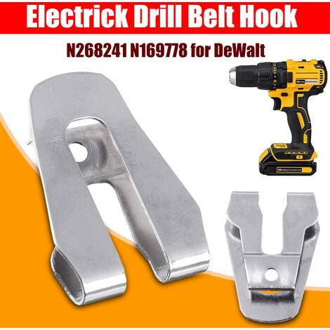 thumbnail image 2 of Belt Clip Hook For DeWalt 18V/20V Drills - Replaces N268241, N169778 - (2-Pack Or 1-Pack) 2 of 4