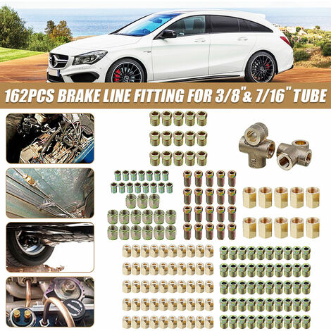 162PCS Brake Pipe Fittings Nut Kit + Metric 10mm x 1mm Nut Connectors (1/5)