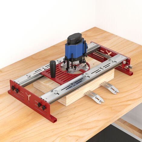 Adjustable Router Track Base ENJOYWOOD Trimming Router Base Trimming Machine Workbench Base ...