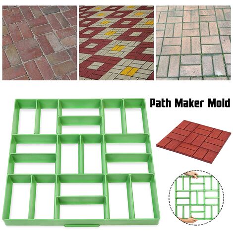 50厘米x 50厘米枣diy花园庭院铺装混凝土模具铺装水泥砖路模具房子庭院人行道石头路制造商 欧宝娱乐游戏