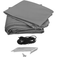 Caravan Motorhom Awning Mud / Draught Skirt PVC artificial leather Wheel Arch Covers 700cm x 50cm Grey