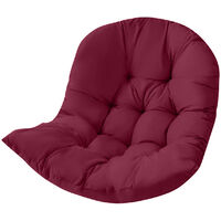 Seat Cushion Egg Chair Seat Pad Pillow Swing Chair Cushion 120x90x15cm Wine red