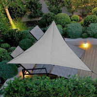 Sun Shade Sail Waterproof 420D Oxford Polyester Canopy Cover Awning Outdoor gray Triangle 3x3x3m