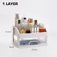 1 pcs Cosmetic Receiving Box Transparent Makeup Organizer Storage Acrylic Organizer 1 layer