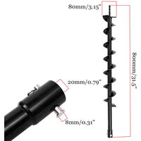 80mm Earth Auger Drill Bit Fence Borer For Garden Petrol Post Hole Digger