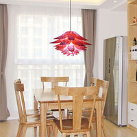 Plastic Lampshade Suitable For Chandelier Table Lamp red