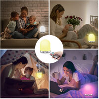 LED Night Light Desk Lamp Rechargeable RGB Bedside Table Lamp with Timer for Kid