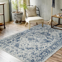 Luxury Non Slip Traditional Rugs Bedroom Living Room Carpet Hallway Runner Blue 60*110cm