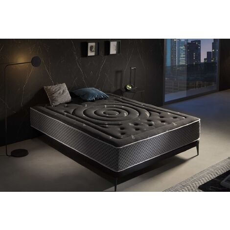 Materasso SuperSoft Premium Black Multizone, 27cm, 140x200cm - Moonia
